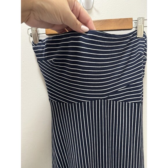 Windsor Maxi Blue White Striped Tube Top Open‎ Back Dress Size Small - Picture 2 of 7